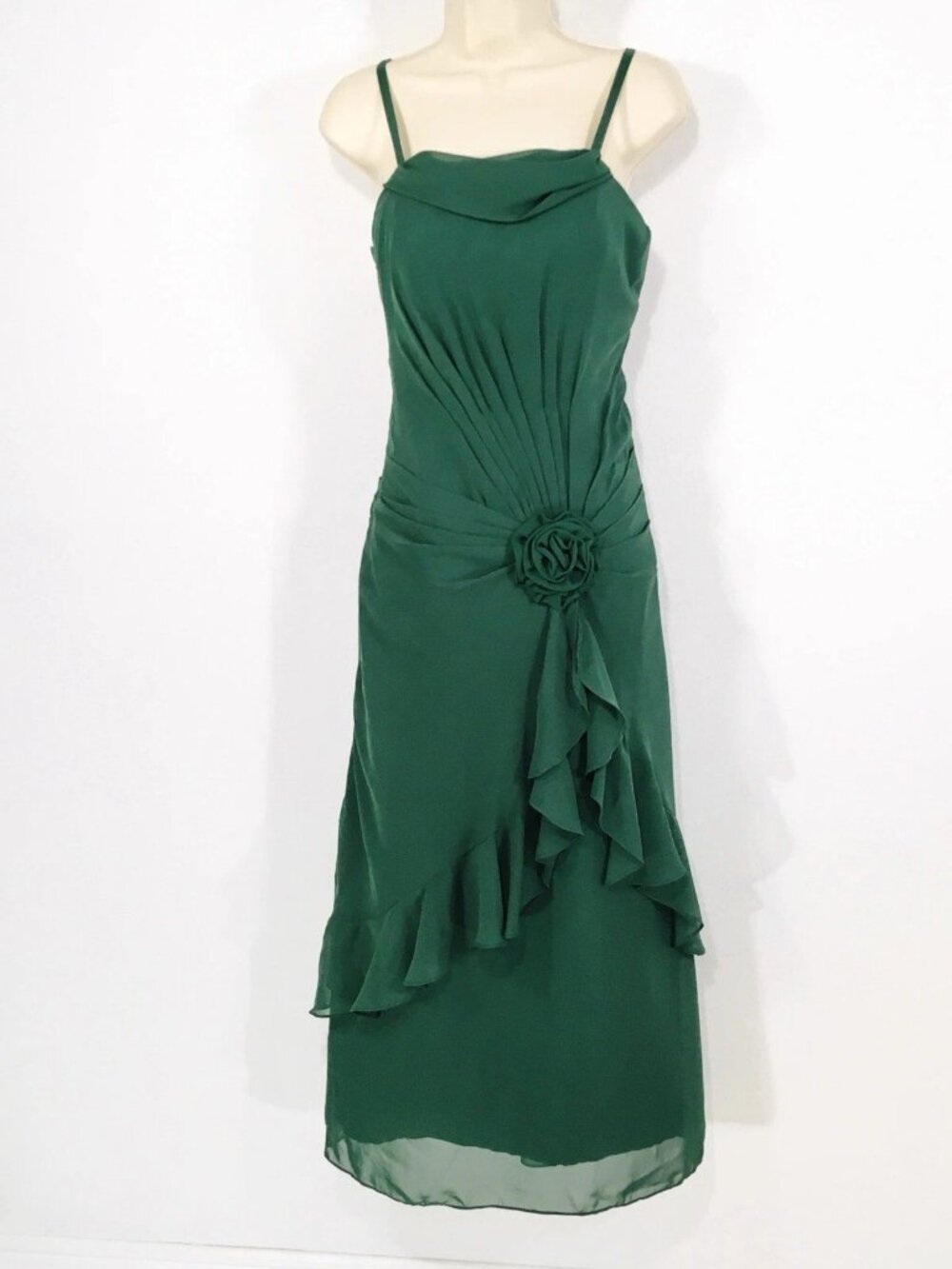 Light In The Box Party Dress Sz 6 Soft Green Chiffon Overlay Strapless Feminine